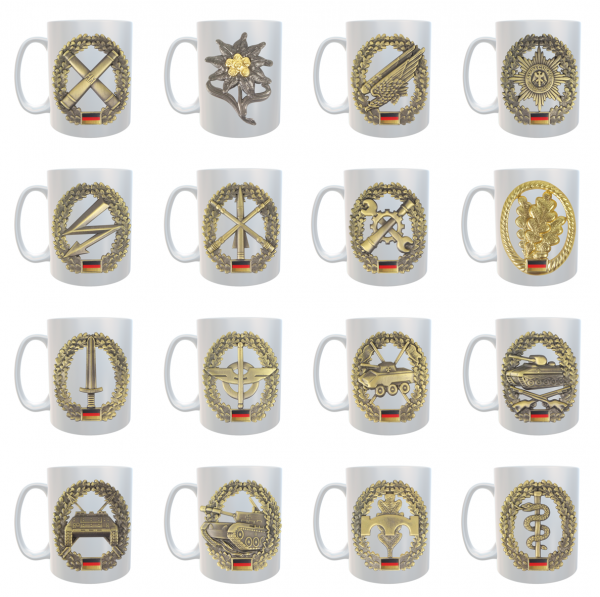 Kaffeetasse Bundeswehr Barettabzeichen